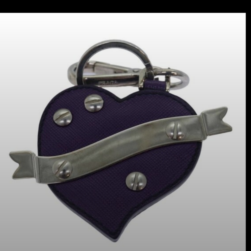 PRADA Purple/Silver Bag Charm/Key Holder